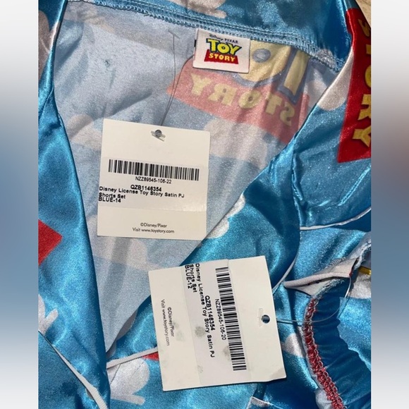 Disney Toy Story Women’s Satin Pajama Set - Light Blue Size 12/14 - Picture 6 of 8